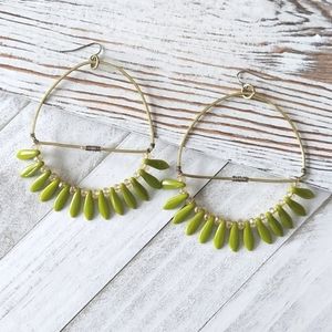 Artisan Jewelry Collection - Laurel Beaded Hoop Dangle Earrings